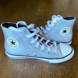 Converse Chuck Taylor All Star Silver Glitter - Girls youth size 3
